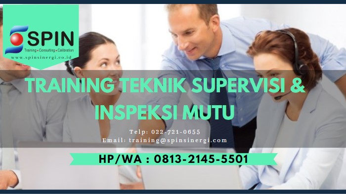 Training Teknik Supervisi & Inspeksi Mutu