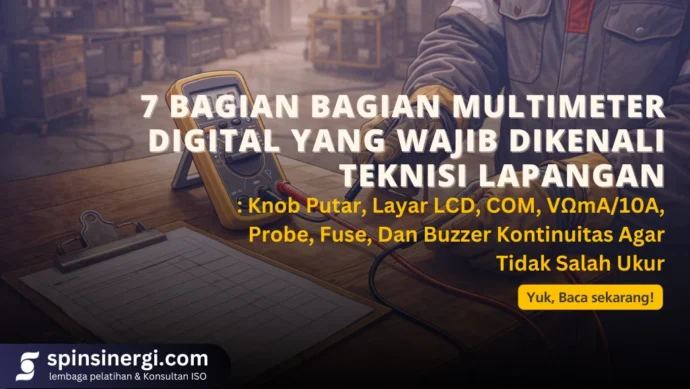 7 Bagian Bagian Multimeter Digital Yang Wajib Dikenali Teknisi Lapangan Knob Putar, Layar LCD, COM, VΩmA10A, Probe, Fuse, Dan Buzzer Kontinuitas Agar Tidak Salah Ukur